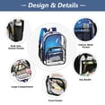thumbnail image 4 of ALAZA Clear Backpack Blue Circle Gradient PVC Transparent BookBag, 4 of 7