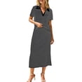 thumbnail image 3 of Women'S Skirt Sets 2 Piece Outfits Summer Casual Striped Short Sleeve Skirt and Top Set Black S, 3 of 9