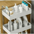 3 Tier Bathroom Cart Organizer Mobile Shelving Unit Rolling Utility