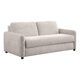 Rylie Upholstered Sofa Sleeper with Queen Mattress Beige