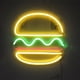 thumbnail image 5 of Hamburguesa Letrero de Luz de LED Decoración de pared para Yuyangstore Señal de luces de neón, 5 of 8