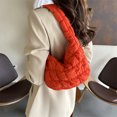 thumbnail image 4 of Bolso Mujer Diamante Bordado Hombro Invierno Puffer Bolso Naranja, 4 of 8