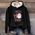 thumbnail image 2 of WILLBEST Sudadera Deportiva de Mujer con Capucha y Manga Larga Diseño Moderno con Estampado Navideño de Papá Noel Ligera, Ideal para Otoño X-Grande, 2 of 3
