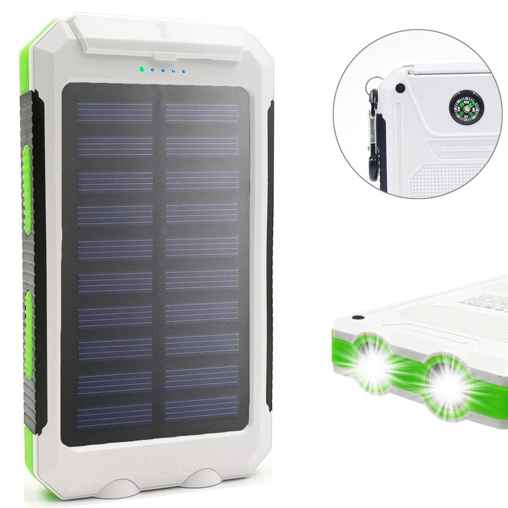 Waterproof 500000mAh Dual USB Portable Solar Charger Solar Power Bank