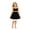Black, variant on School Uniform for Girls Cinched Waist Bowknot Ruched Sleeveless Crew Neck Patchwork Print Dress Back-To-School Girls' Dresses 3-4 Years