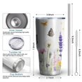 thumbnail image 6 of 30oz Butterfly and Flower Tumblers Stainless Steel Tumbler with Lid and Straw,Vacuum Insulated Double Wall Travel Tumbler Cups Mug with Cleaning Brush for Coffee,Tea, 6 of 7