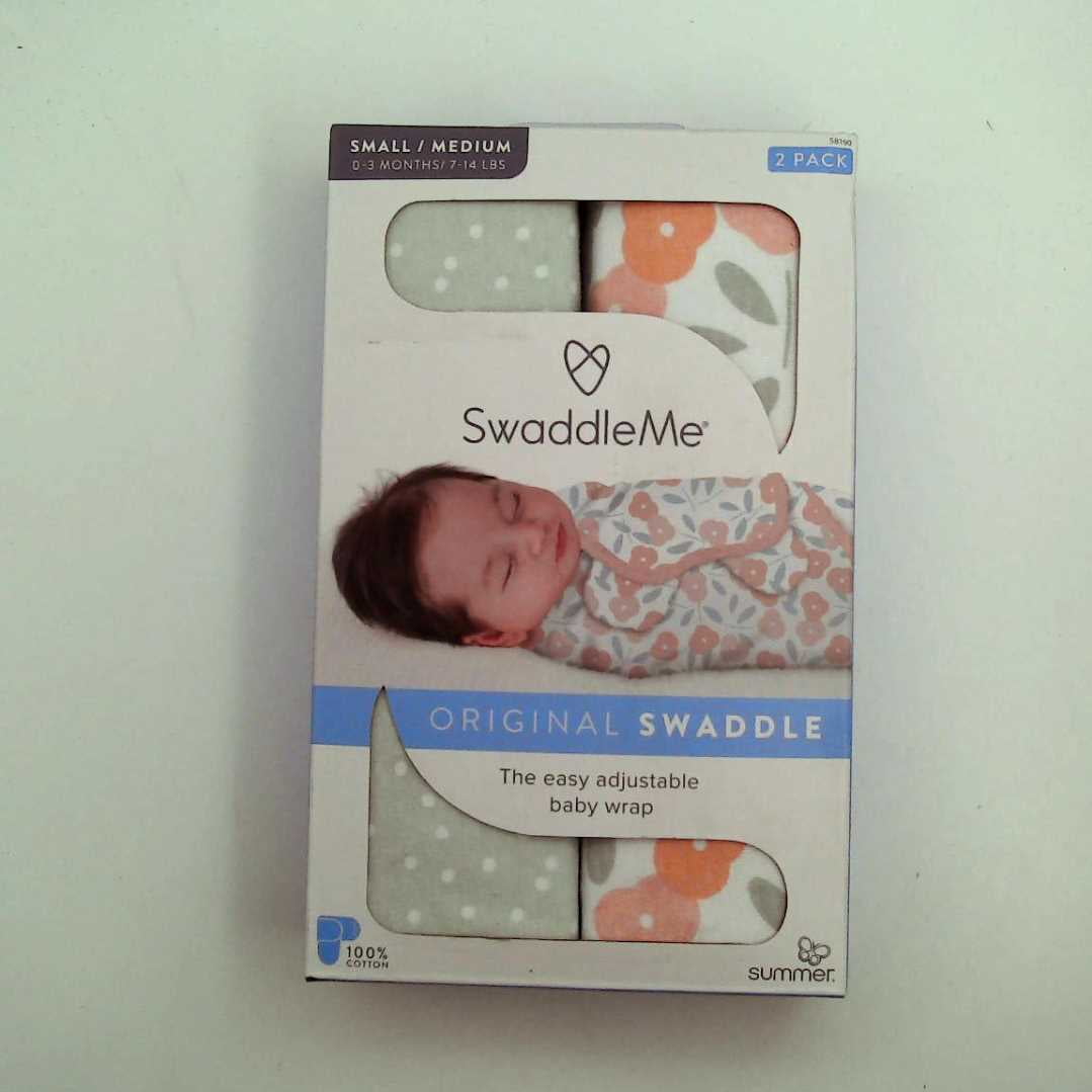 SwaddleMe Original Swaddle 03M 2pk Petals and Dots S