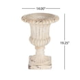 thumbnail image 6 of Christopher Knight Home 19.25" MGO Garden Urn Planter with Drainage Hole, Vintage Outdoor Planter, Antique White, 6 of 7
