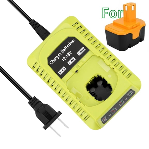 K-MAINS P117 Charger Compatible With Ryobi ONE 12V 14.4V NiCd NiMH 18V Lithium Batteries