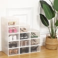 thumbnail image 5 of 12 Pack Shoe Storage Box,Clear Shoe Boxes Stackable Shoe Organizer For Closet Shoe Containers Shoe Box Storage Containers Plastic Shoe Boxes With Lids, 5 of 11
