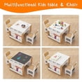 thumbnail image 3 of AOILE 4-in-1 Kids Table and Chair Set – Wooden Toddler Activity Table with 2 Chairs, Storage Drawer & Detachable Tabletop for Drawing, Reading, Crafts, and Playroom, 3 of 6