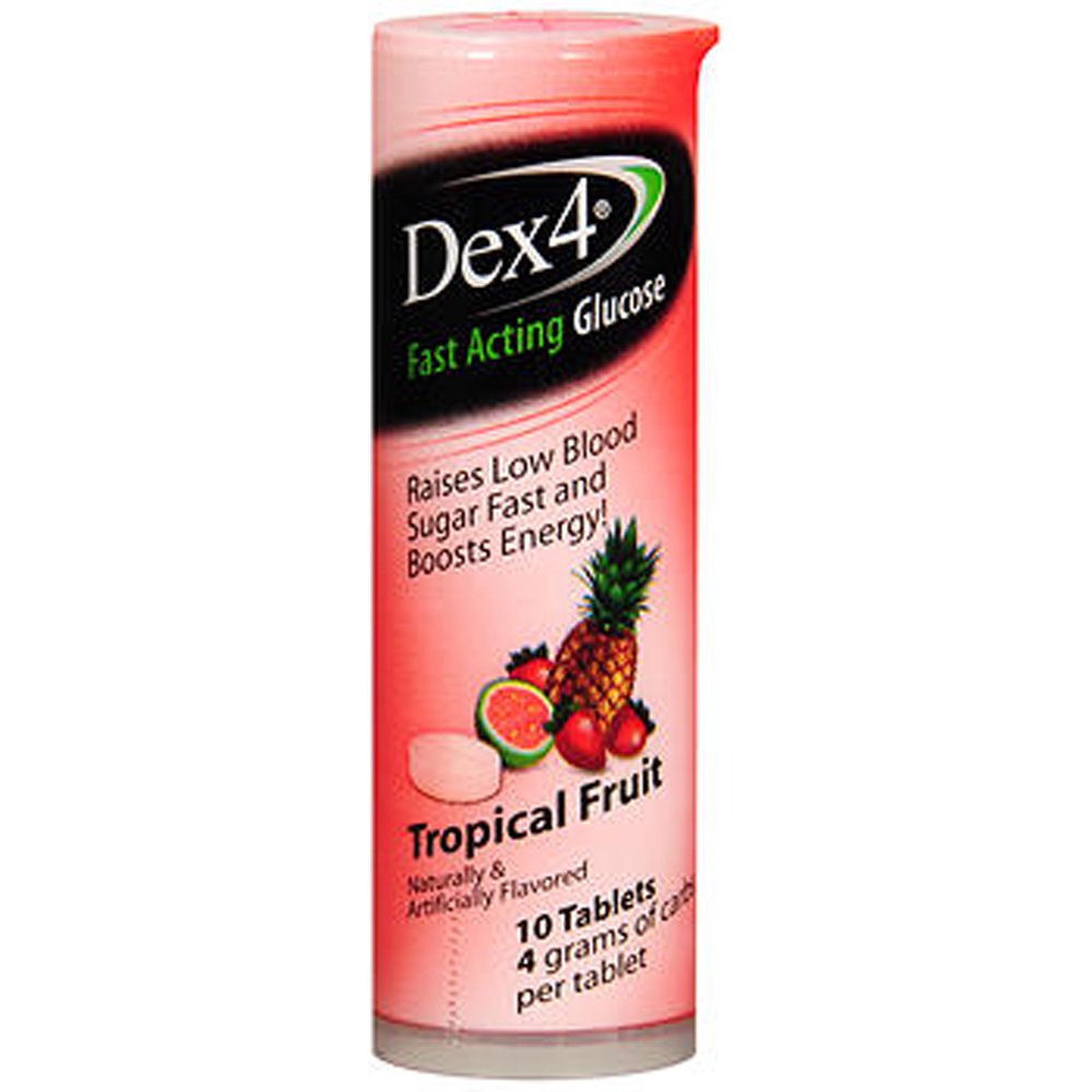 Dex4 Glucose Tablets Tropical Fruit 6 packs of 10