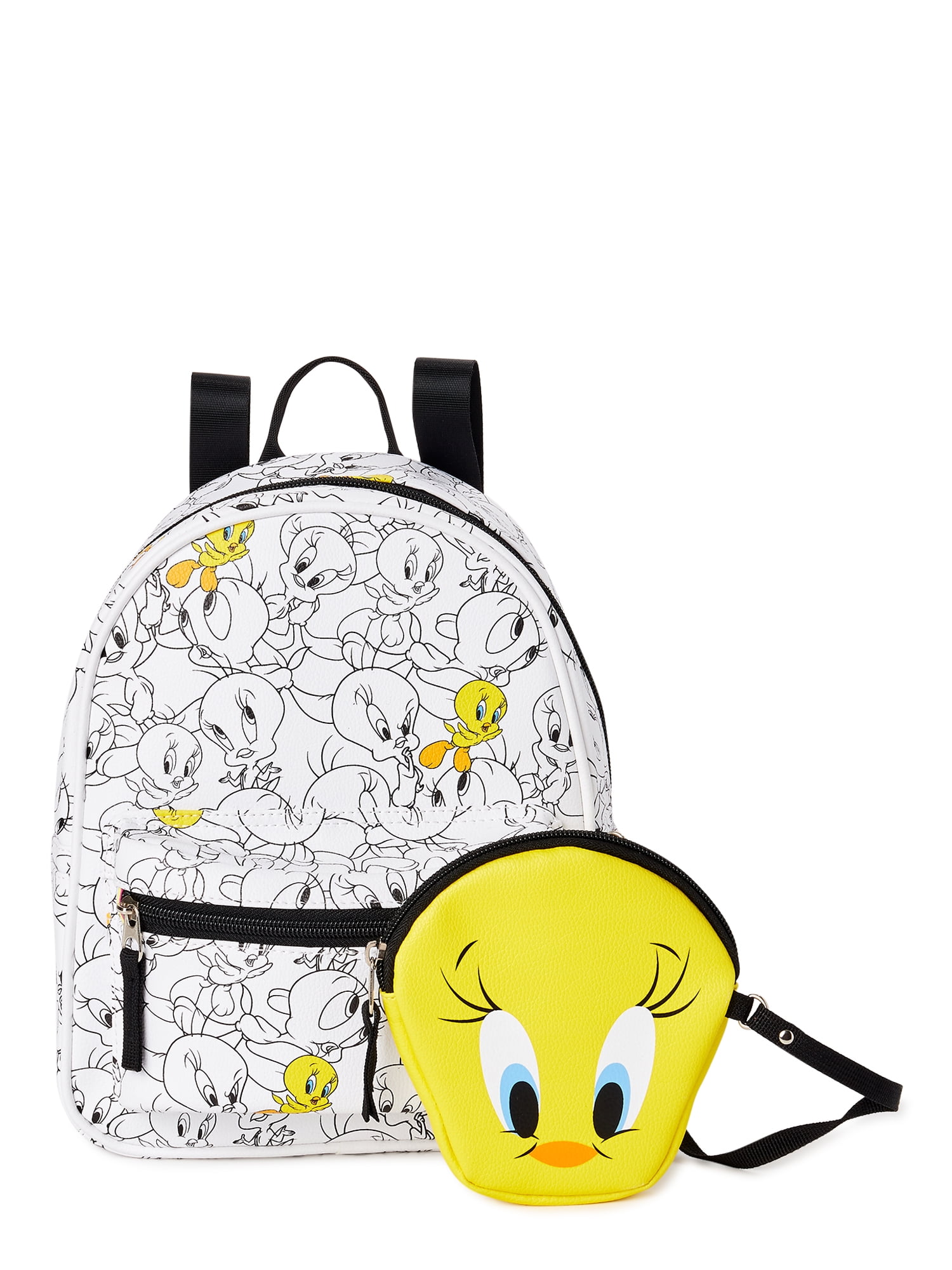 Warner Bros. Looney Tunes Totally Tweety Bird Women's White 10.5' Mini Backpack 2-Piece Set