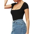 thumbnail image 7 of SOMER Body Suit Tummy Control Bodysuit Short Sleeve Tops Black Bodysuits for Women Clothing, 7 of 7