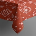 thumbnail image 3 of Merry Christmas Table Cloth Wrinkle Resistant Washable Tablecolths Table Covers Snowman Snowflake Silver Table Cover for Party Picnic Dinner Decor Rectangle,60x84inches, 3 of 5