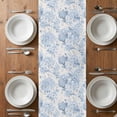 thumbnail image 6 of Blue Floral Table Runner - 36 Inch Long, Kitchen Dining Table Runner Dresser Scarves, Garden Petals Flower Botanical Tree Branch Farmhouse Decor for Coffee Tables Wedding Party Banquet, 6 of 8