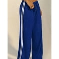 thumbnail image 5 of Women'S Wide Leg Loose Sweatpants Low Rise Y2k Drawstring Workout Sports Pants Blue S, 5 of 8