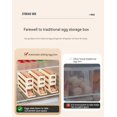 thumbnail image 3 of 30 Eggs Egg Holder for Fridge Auto Rolling Fridge Egg Organizer 4 Tiers Egg Container Space-Saving Egg Dispenser Holder,Fridge Egg Rack Large Capacity Egg Dispenser (Beige), 3 of 5