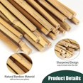 thumbnail image 3 of Trianu 20 Pack Plant Stakes, 18 inch Natural Garden Bamboo Sticks, Plant Support Stakes with Green Ties for Tomatoes, Beans, Vegetable and Potted Plants, 3 of 8