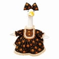 thumbnail image 3 of AuroraX Porch Goose Clothes Set 17 19 inch 23 inch Porch Goose Fall Outfit Sets Pumpkin Print Bow Headwears and Lace Dress Funny Porch Goose Accessories Lawn Garden Decor, 3 of 9