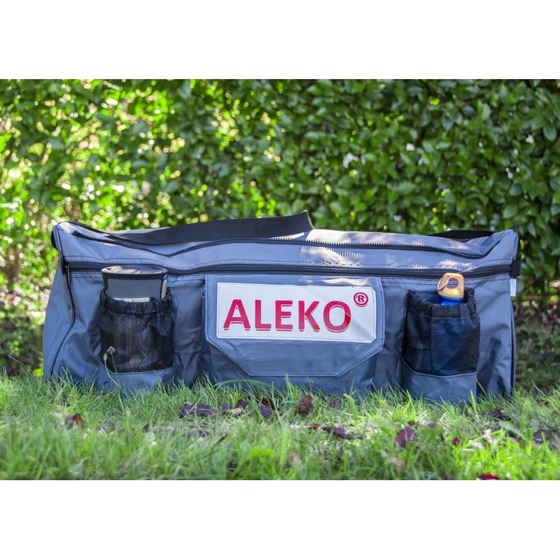 ALEKO 41X9In Seat Cushion With Under Seat Dark Gray Bag With Pockets For Boats 