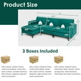 thumbnail image 4 of Costway Modular L-shaped Sectional Sofa w/ Reversible Chaise & 2 USB Ports Teal, 4 of 10