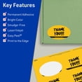 thumbnail image 3 of Avery Printable Oval Labels, Bright Yellow, 2" x 3-1/3", 640ct, 3 of 11