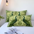 thumbnail image 4 of Housse de Couette Paon Simple Lignes Géométriques Housse de Couette Rayée Oiseau Literie, 4 of 6