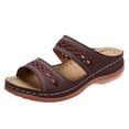 thumbnail image 4 of Dakaela Wedge Sandals Women Orthopedic Summer Shoes Comfortable Open Toe Platform Slides Coffee 7.5, 4 of 5