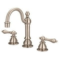thumbnail image 2 of Water Creation 8.25" Lever Handles Traditional Solid Brass Faucet in Nickel, 2 of 6