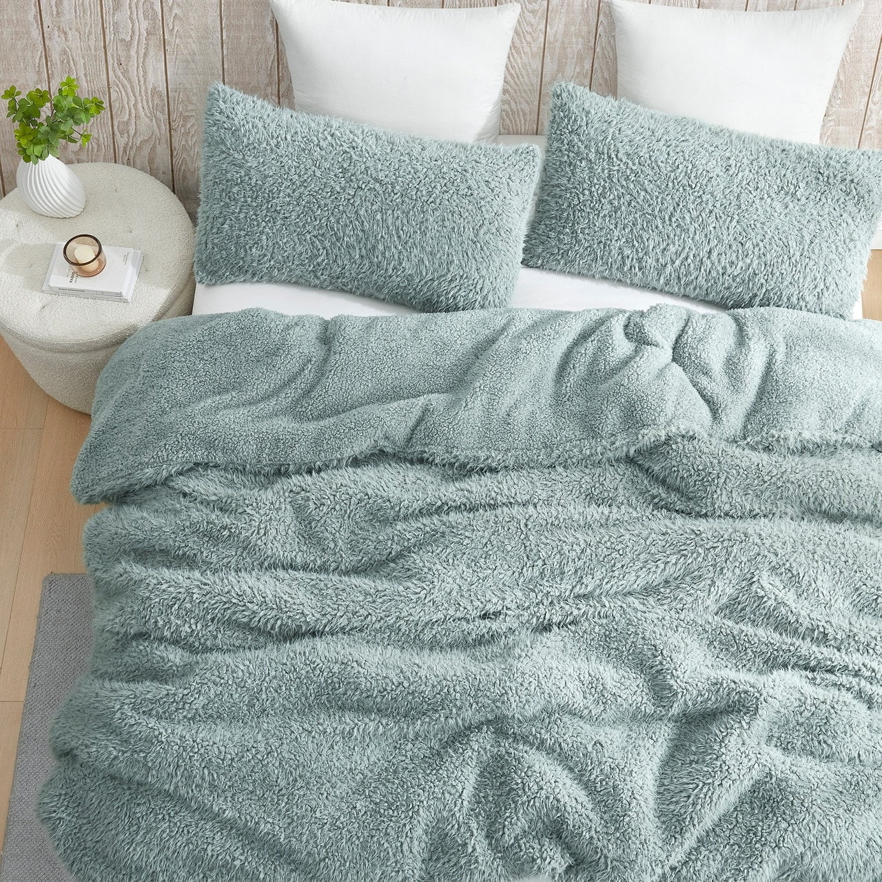 Chunky Bunny Coma Inducer® King Comforter – Oversized, Ultra Plush Glacier Gray Bedding - View #2