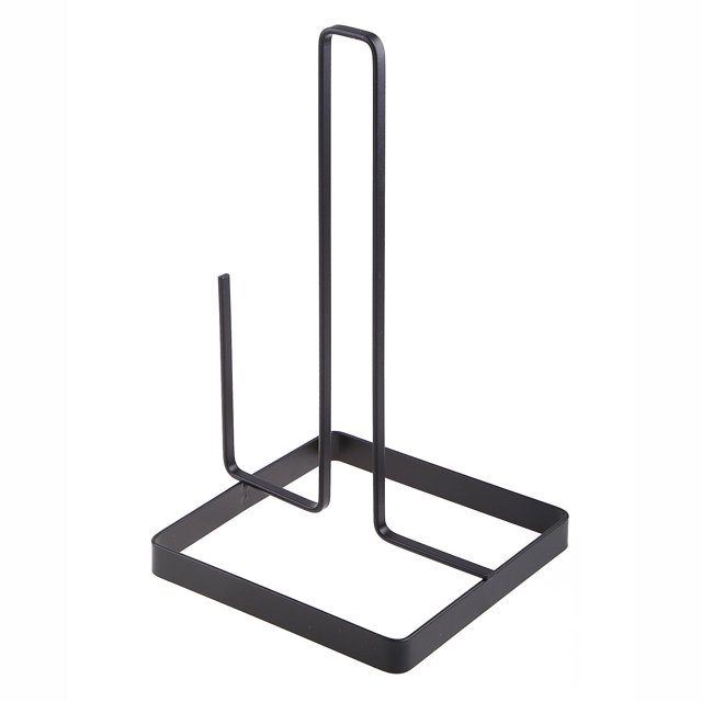 Portarrollos de papel de cocina de metal, soporte para pañuelos de baño, servilletero vertical, accesorios de almacenamiento para el hogar y escritorio, color negro