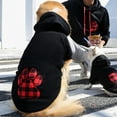 thumbnail image 4 of Zhaomeidaxi Pet Dog Hoodie Clothes with Dog Paw Shaped Plaid Print Warm Puppy Clothes with Hat Pet Apparel Dog Hooded Outfits Pullover Sweatshirts Dog Coats for Medium Dogs Winter Wearing, 4 of 8