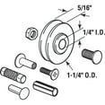 thumbnail image 2 of 1-1/4 in., Nylon Ball Bearing, Sliding Door Roller Set (2-pack), 2 of 4