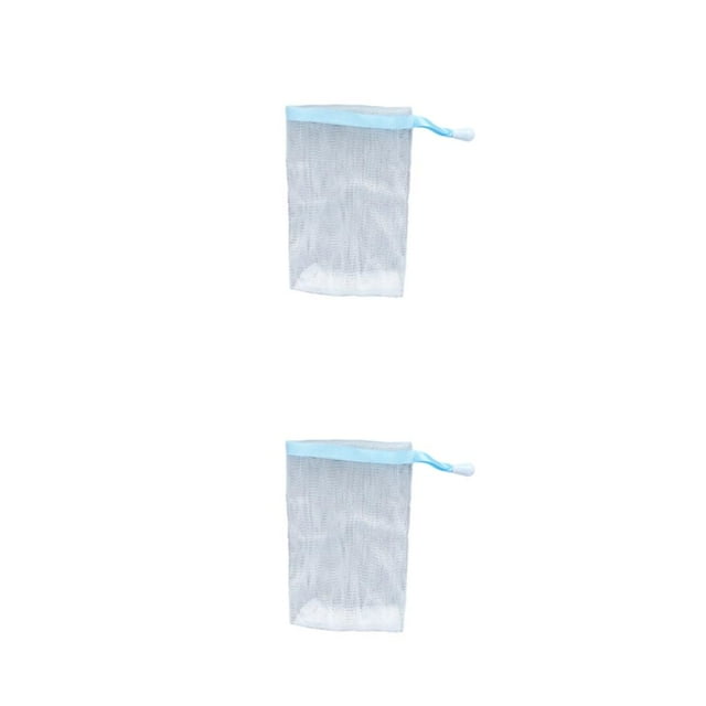 Bolsas de jabón Billuyoard Limpiador facial Red de burbujas Bolsa con cordón de espuma Cielo azul 2piezas