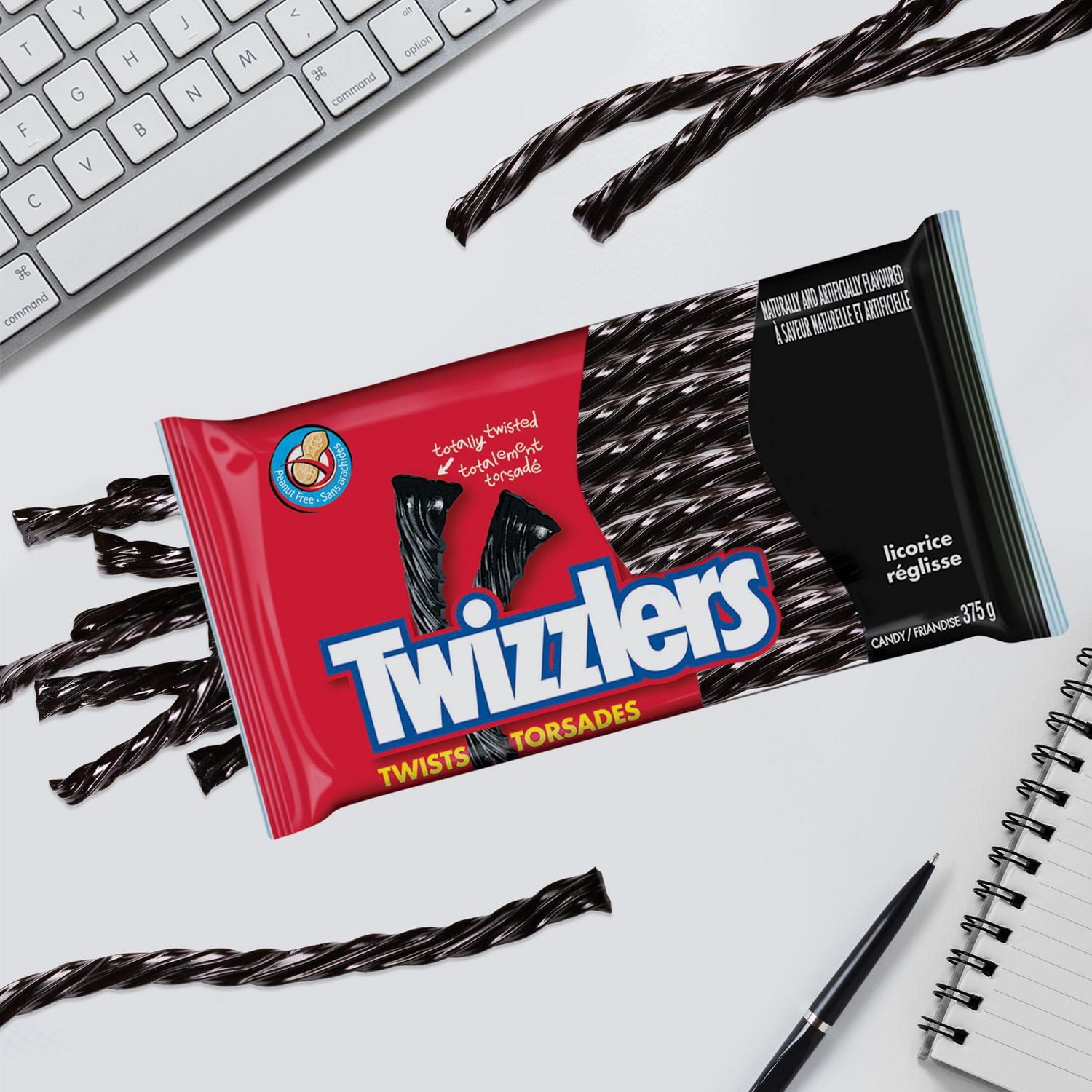 Torsades TWIZZLERS Réglisse 375g