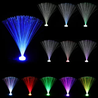 Fiber Optic Lamps with Silver Base - Color Changing