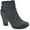 Black/Sueded/Smooth, variant on Womens Spade Faux Leather Almond Toe Ankle Boots