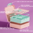 thumbnail image 4 of Bento Lunch Box with 4 Compartments, Insulated lunch Bag, 14oz Stainless Steel Water Bottle, Ice Pack, Utensils Set (Unicorn), 4 of 9