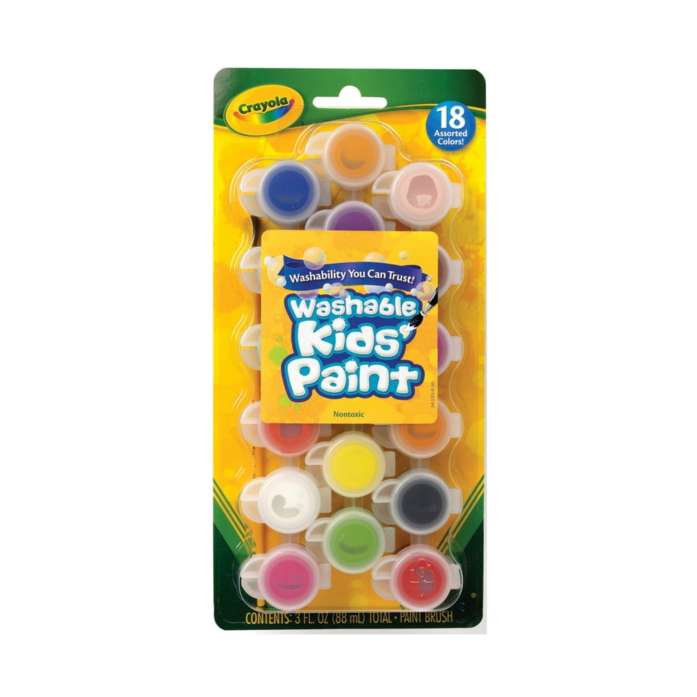 Crayola Washable Kids Paint Set, 18 Assorted Colors