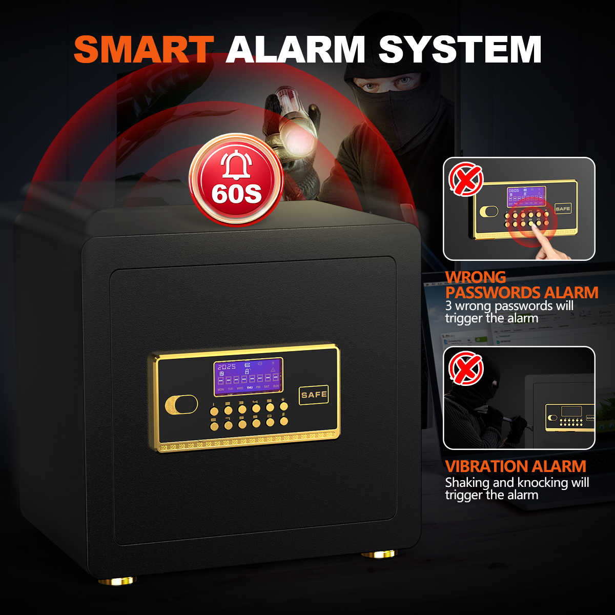 SYSENFO 2.5 Cu Ft Safe Box with Digital Keypad photo 8