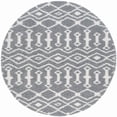 thumbnail image 3 of Bliss Rugs Shag Contemporary Geometric Round Rug for Living Room, Dining Room | Silver, 7'10''Round, 3 of 5