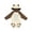 Natural & Brown w Ears, variant on Lola's Lil' Peanut Boys or Girls Long Sleeve Baby Bodysuit