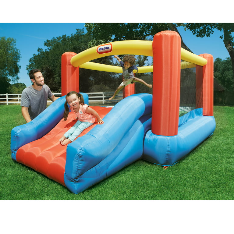 Little Tikes Jump 'n Slide 9'x12' Inflatable Bouncer, Inflatable Bounce  House with Slide and Blower, Multicolor- Indoor Outdoor Toy for Kids Girls  Boys Ages 3 4 5+ 