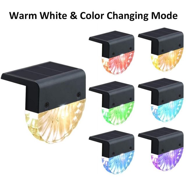 Auting Solar Garden Fence Light (1 Unit), Solar Garden Fence Lighting, Bridge Decoration, Waterproof, Color Changing LED Light for Patio, Stairs and Garden.