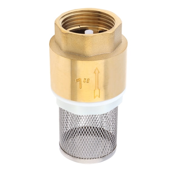 1 inch Brass Foot Valve Water Pump Bottom Valve with Filter, Foot Valve Filter No Return Valve Foot Valve Strainer