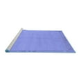thumbnail image 2 of Ahgly Company Machine Washable Indoor Square Abstract Blue Modern Area Rugs, 6' Square, 2 of 4
