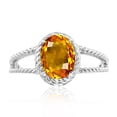 thumbnail image 1 of 1.25 Carat Citrine Oval Shape Ring In 10K Solid Rose, White & Yellow Gold, 1 of 1