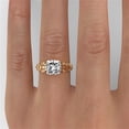thumbnail image 7 of 8.00MM D-F VS Moissanite Engagement Ring (2.15 ct Moissanite Weight, 2.4 ct dew) Cushion Cut 14K Gold, 7 of 7