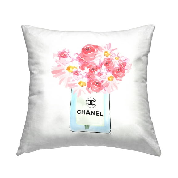 Stupell Industries Pink Flower Bouquet Glam Fashion Brand Design by Amelia Noyes Throw Pillow